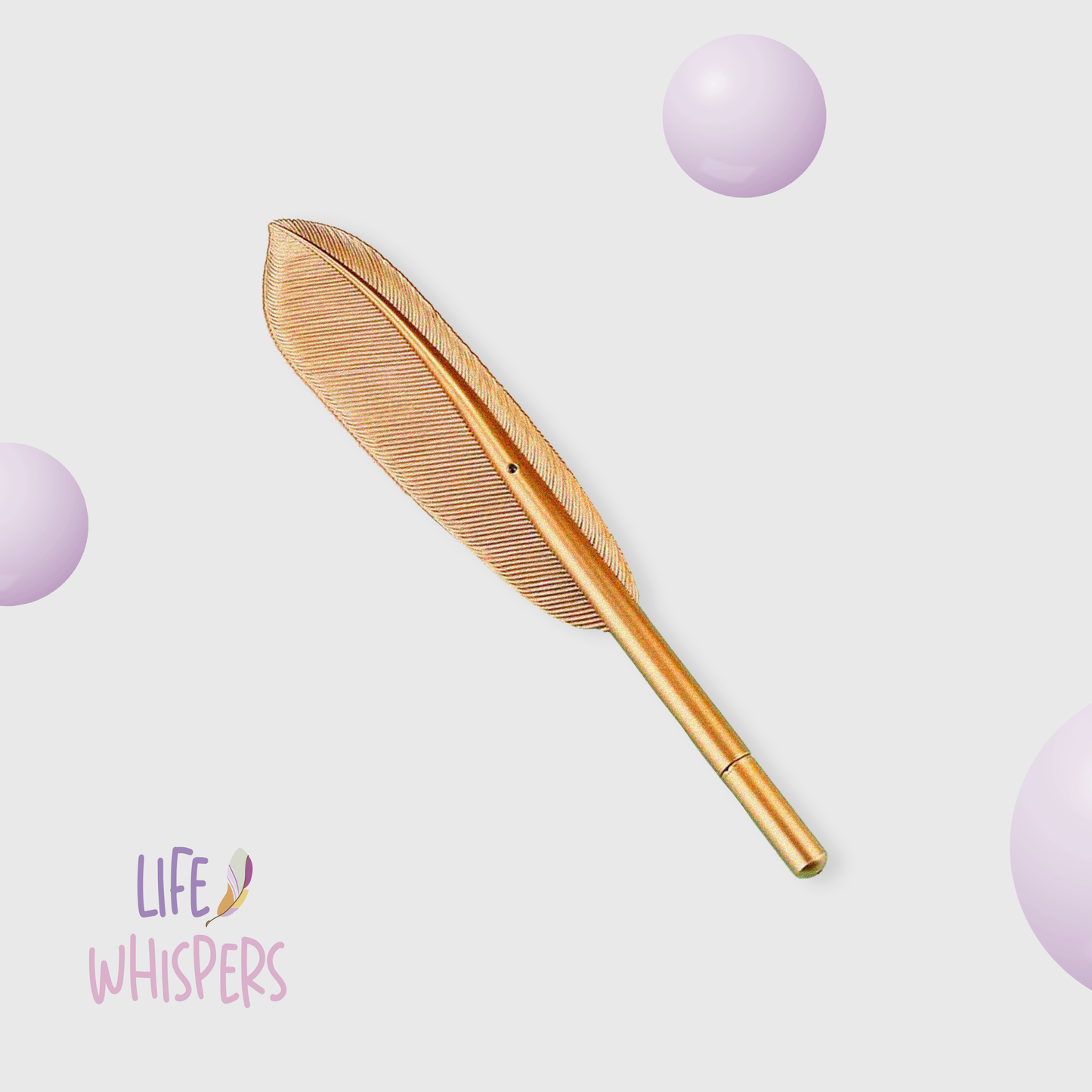 Life Whispers Feather Pen