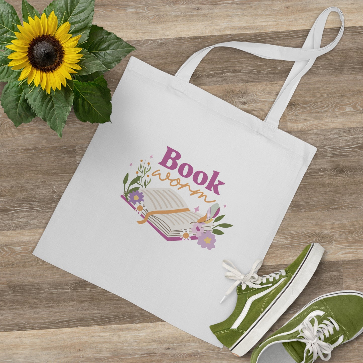 "Book Worm" Tote Bag