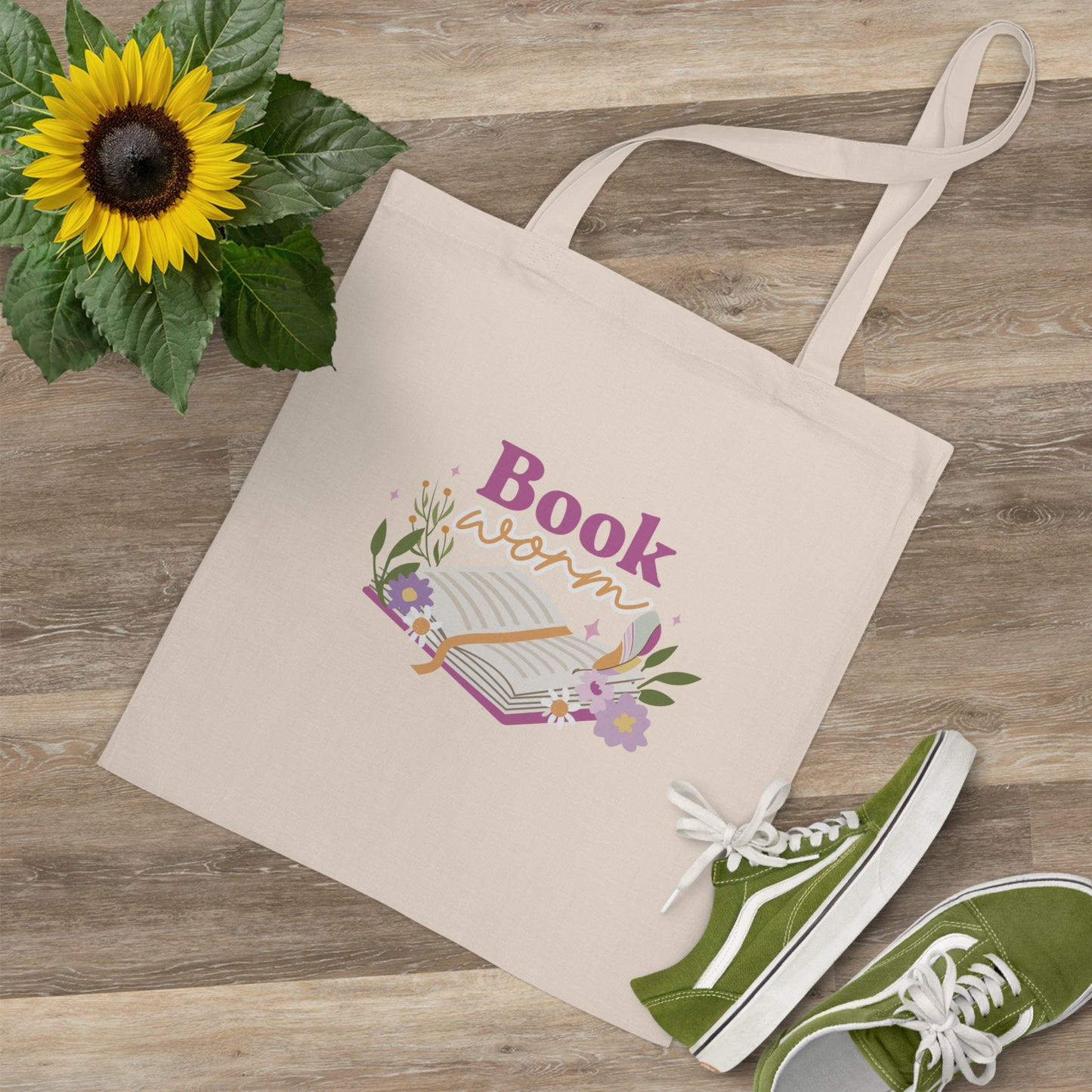 "Book Worm" Tote Bag