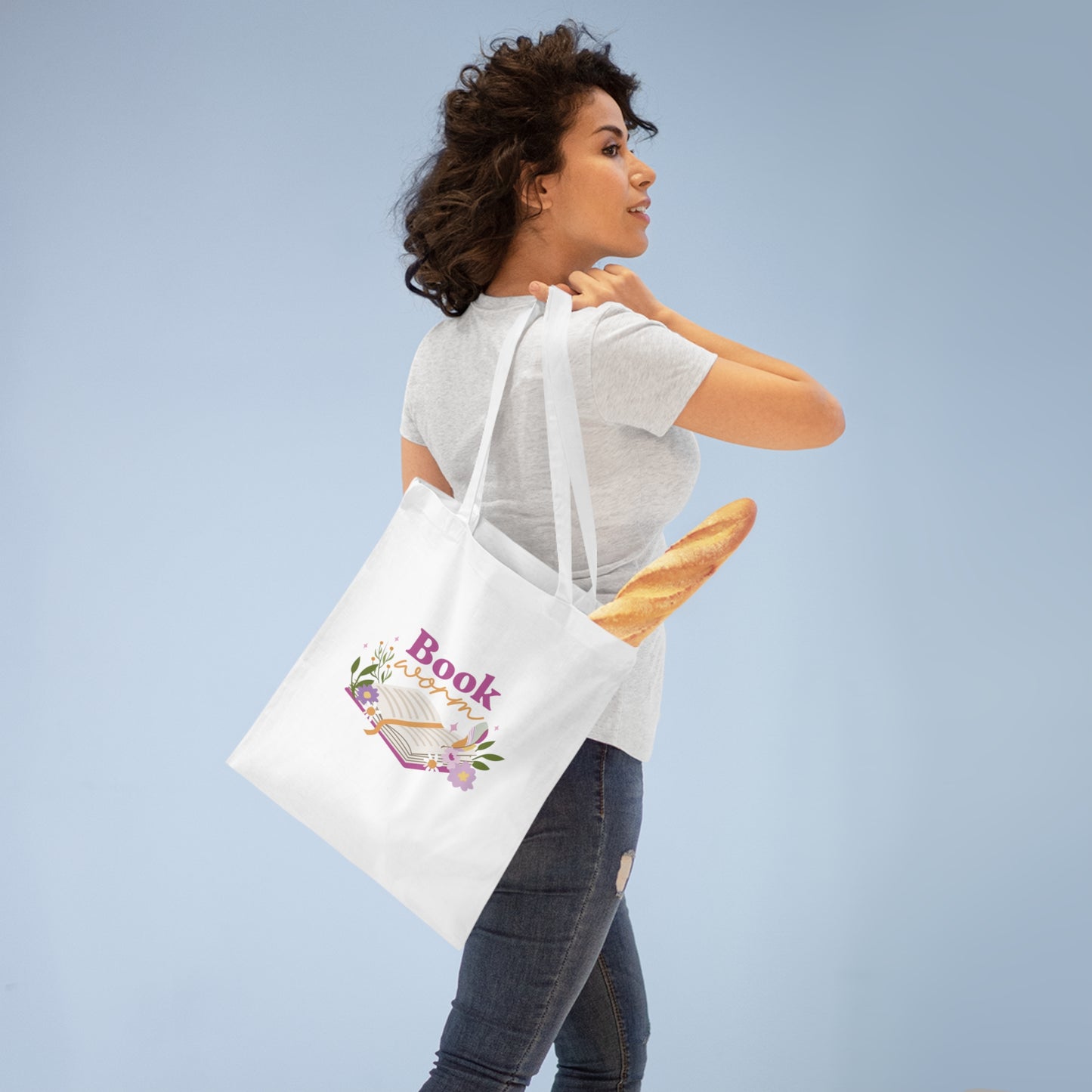 "Book Worm" Tote Bag