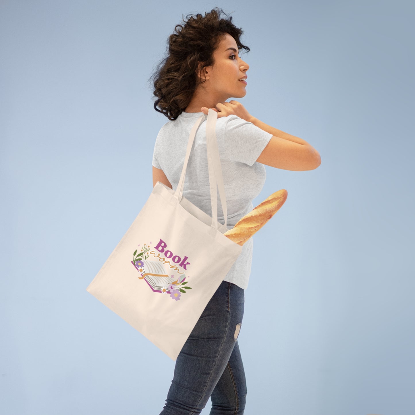 "Book Worm" Tote Bag