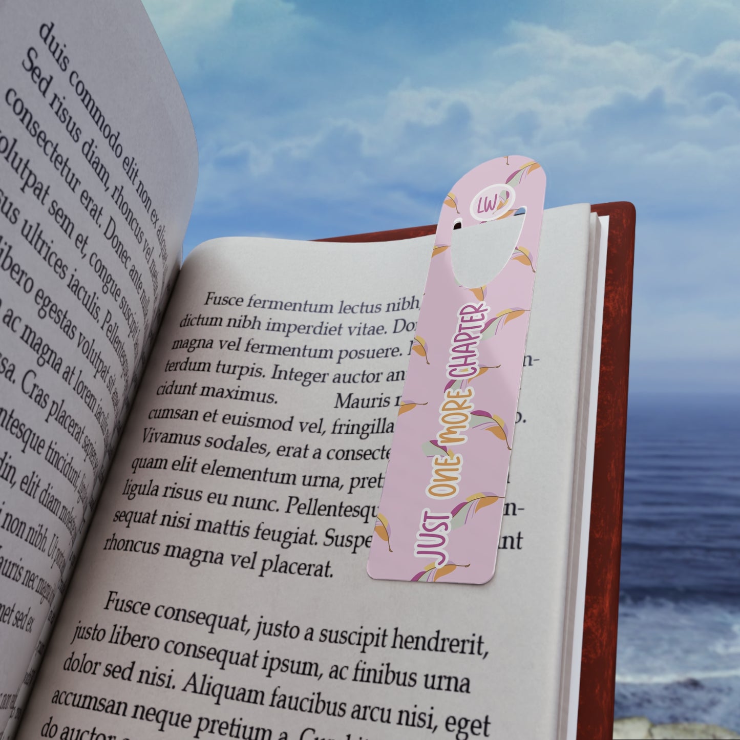 Just One More Chapter Light Pink Bookmark