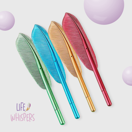 Life Whispers Feather Pen